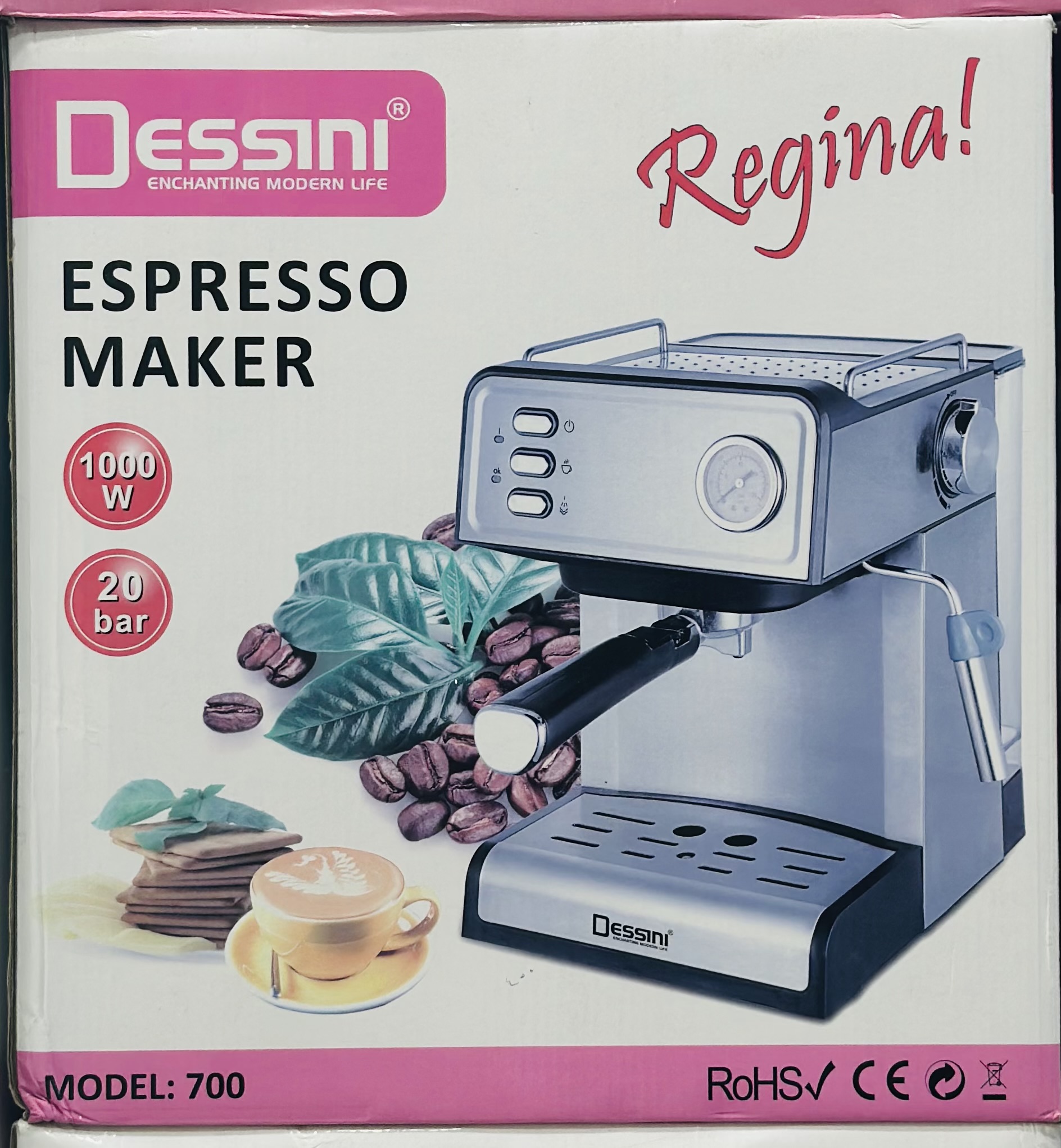 اسپرسوساز Dessini مدل 700 توان 1000 وات فشار 20 بار